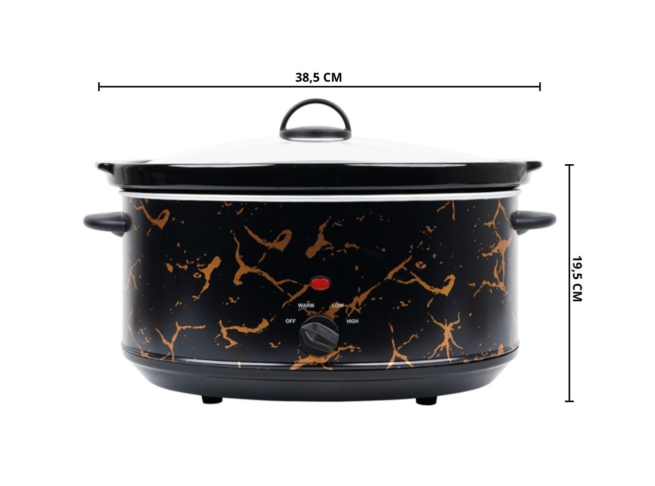 VSC01MB Hitam Penanak Perlahan Slow Cooker dengan Motif Marmer